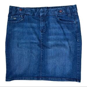 Vintage Tommy Hilfiger Blue Jean Denim Skirt Women's Size 8 Casual Preppy 90s